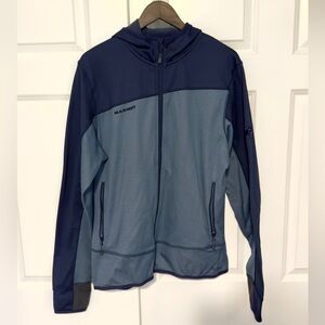 Men’s Mammut Borah Fleece Hoodie - Great Condition - XL - Chill/Marine Melange